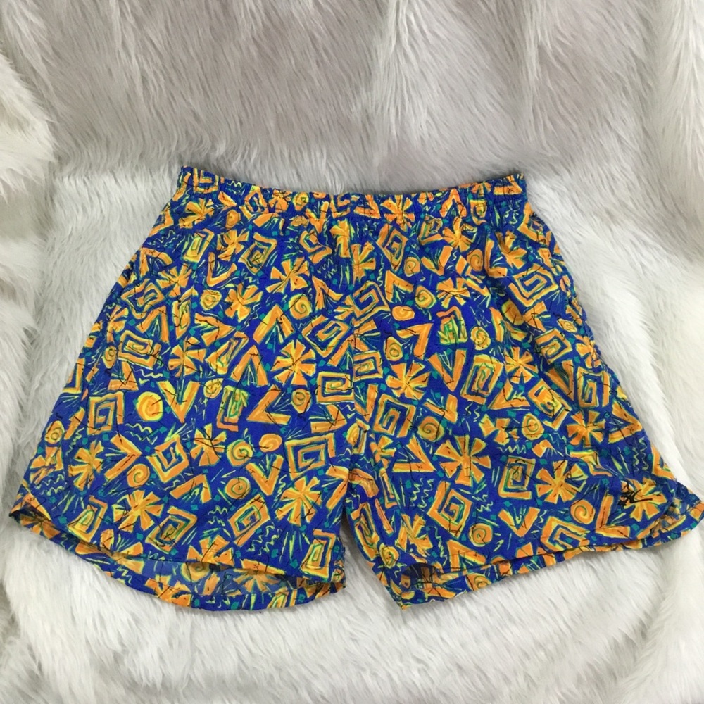 Hobie blue geometric swimming shorts